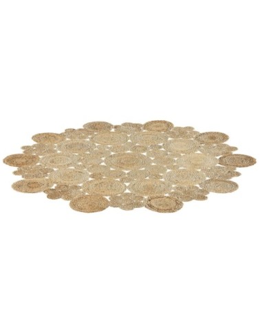 Tapis en tissu beige 135x135cm