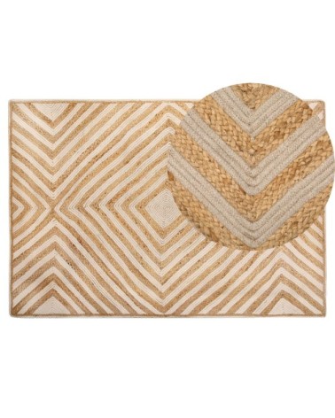 Tapis en tissu beige 200x140cm
