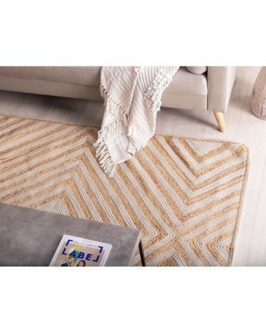 Tapis en tissu beige 200x140cm