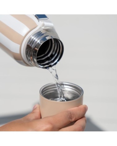 Gourde adulte isotherme 800ml avec poignée beige
