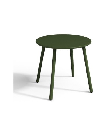 Table basse de jardin acier kaki