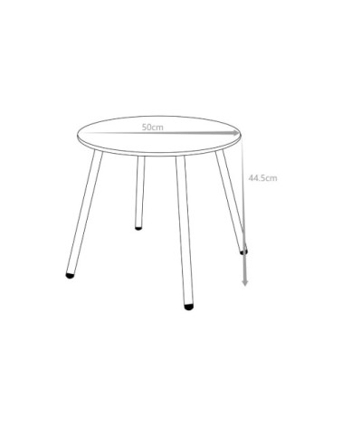 Table basse de jardin acier kaki