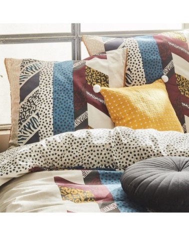 Parure de lit réversible coton 57 fils blanc 140x200cm