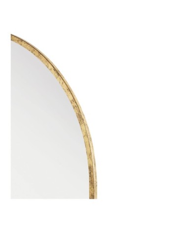 Miroir ovale avec led, métal fnition laiton 66x105