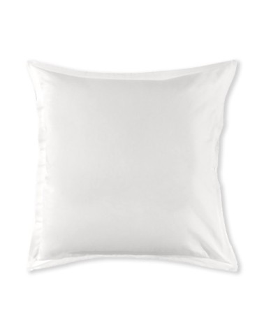 Taie d'oreiller en coton 57 fils unie blanc 64x64cm