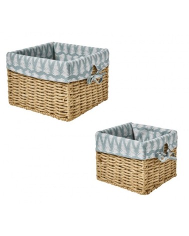 Lot de 2 paniers de rangement petit et grand