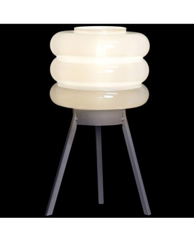 Lampe en verre irisé transportable LED 32 cm