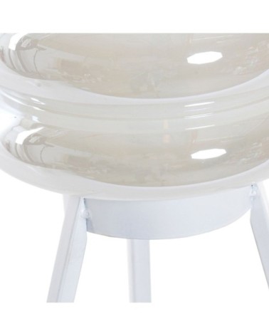 Lampe en verre irisé transportable LED 32 cm