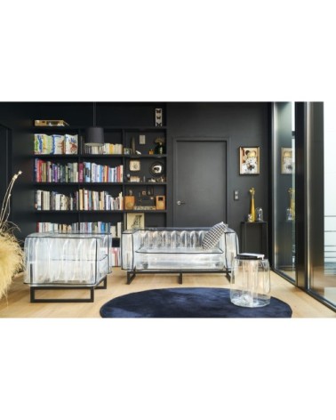 Salon de jardin design et table basse Passepoil noir