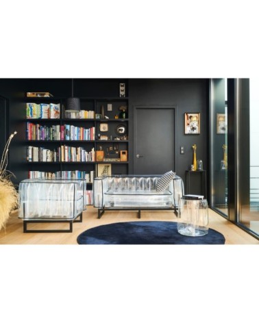 Salon de jardin design et table basse Passepoil blanc