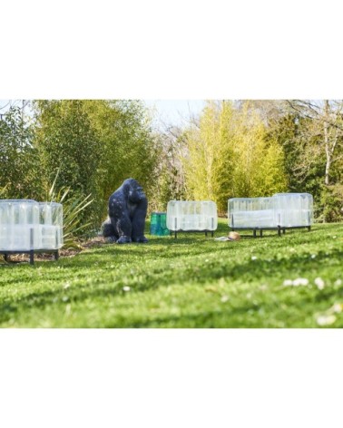 Salon de jardin design 1 canapé, 2 fauteuils et table basse