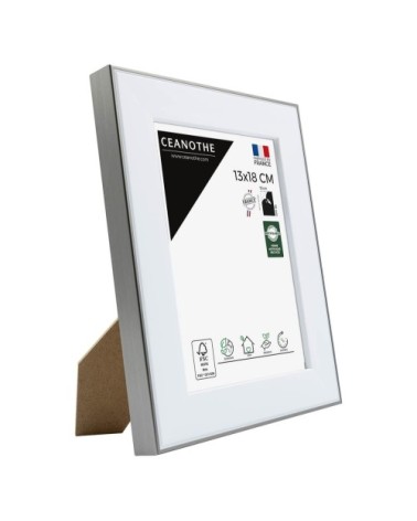 Cadre photo acier 13x18 cm résine recyclée