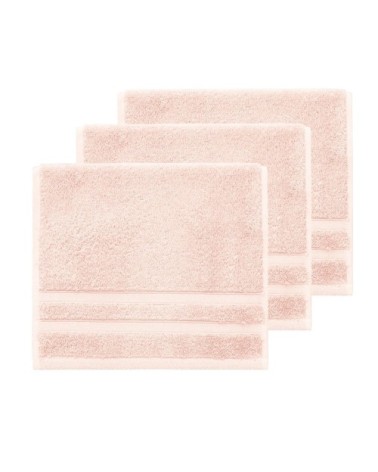 Lot de 3 serviettes invité 600 g/m² poudre 30x50 cm