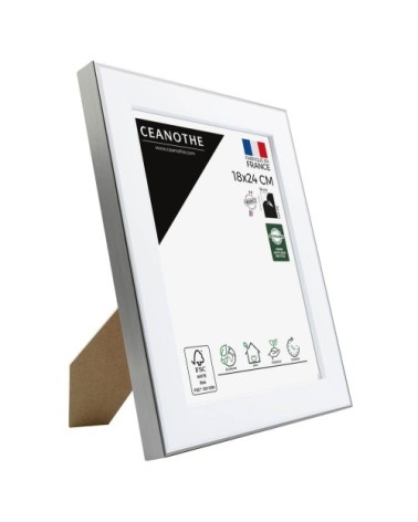 Cadre photo acier 18x24 cm résine recyclée