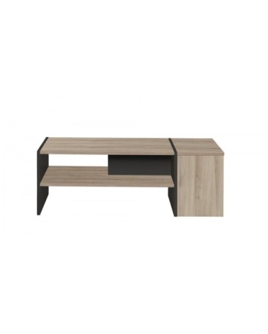 Table basse avec rangement bar L107cm - Marron