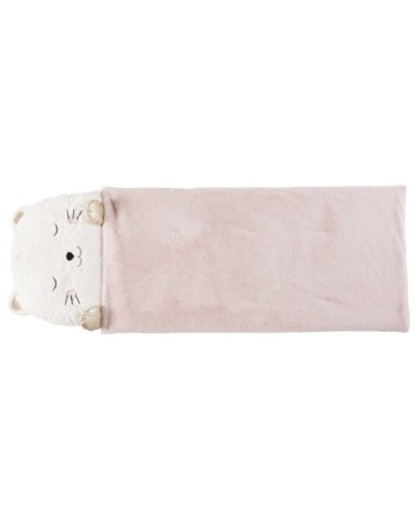 Sac de couchage enfant chat blanc, rose et doré