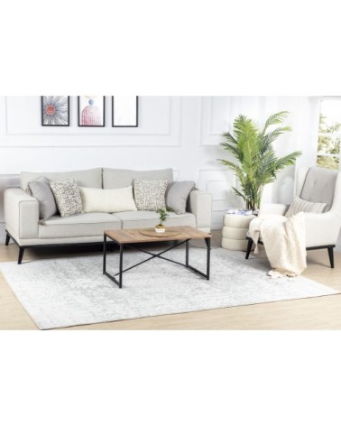 Tapis Vintage Oriental - Ivoire et Gris - 160x220cm