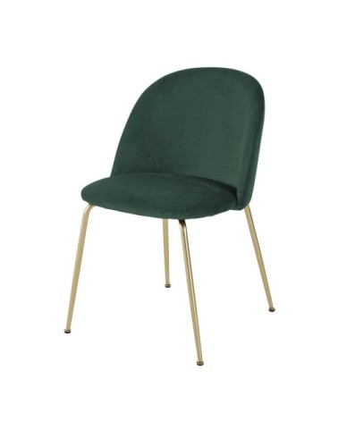 Chaise en velours vert forêt