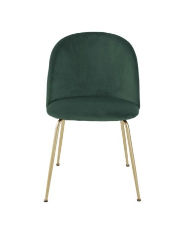 Chaise en velours vert forêt