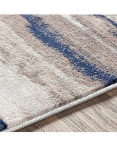 Tapis Scandinave Hygge - Blanc Cassé, Gris et Bleu - 160x215cm
