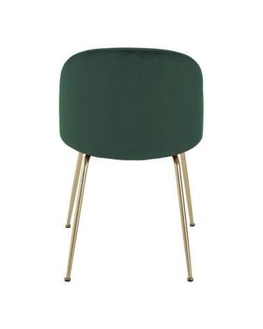 Chaise en velours vert forêt