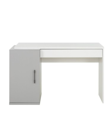 Bureau avec caisson de rangement et tiroir - Gris