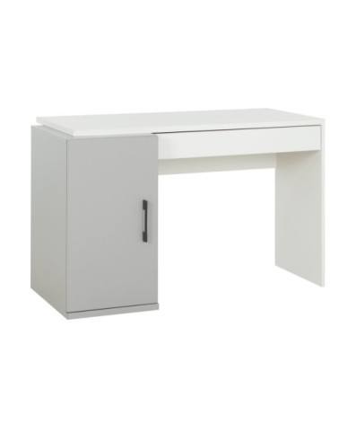 Bureau avec caisson de rangement et tiroir - Gris