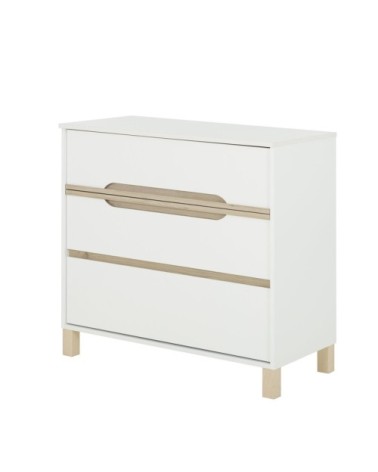 Commode 3 tiroirs blanche Enfant - 95 x H87 cm