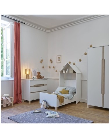 Commode 3 tiroirs blanche Enfant - 95 x H87 cm