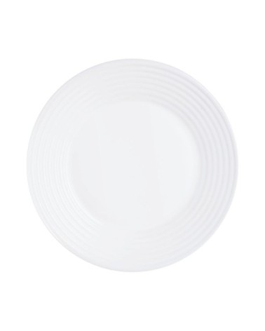 Assiette plate en verre opale extra résistant D25cm