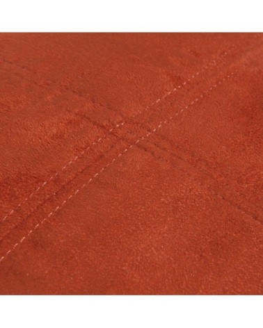 Coussin effet suédine terracotta 40 x 40