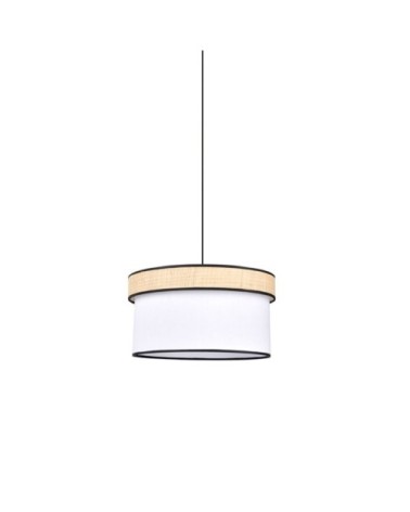 Suspension cylindrique coton/raphia D38cm