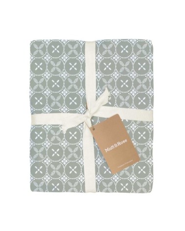 Parure de lit imprimée en coton Kaki 240x220+2x65x65cm