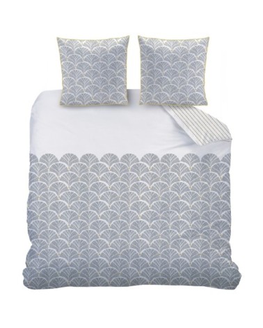 Parure de lit imprimée en coton Blanc 260x240+2x65x65cm