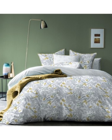 Parure de lit imprimée en coton Blanc 260x240+2x65x65cm