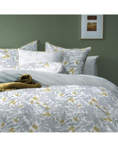 Parure de lit imprimée en coton Blanc 260x240+2x65x65cm