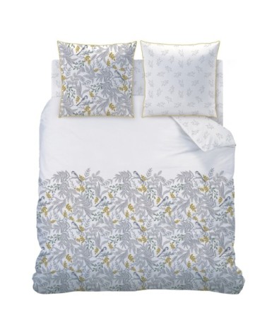 Parure de lit imprimée en coton Blanc 260x240+2x65x65cm