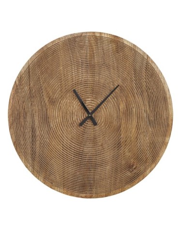 Horloge en bois de manguier gravé D85