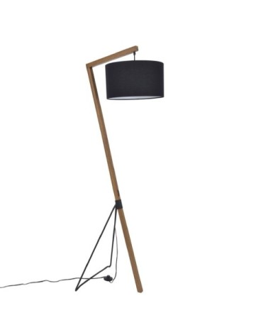 Lampadaire bois/métal H160cm