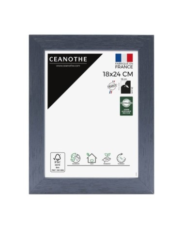Cadre photo gris bleuté 18x24 cm bois reconstitué fsc