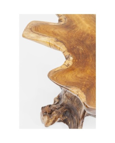 Table d'appoint souche d'arbre en teck massif