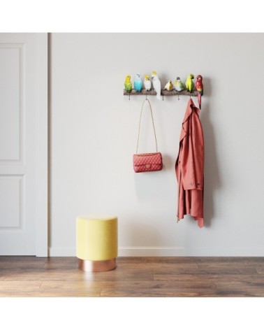 Tabouret en velours ocre et acier doré