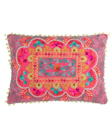 Coussin en coton multicolore 35x50