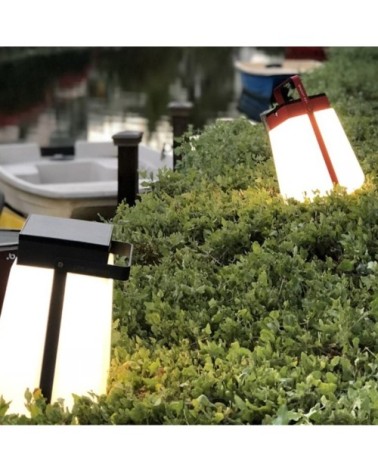 Lanterne d'extérieur LED solaire polypropylène/aluminium