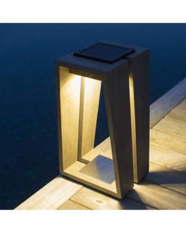 Lanterne d'extérieur LED rechargeable & solaire H39cm