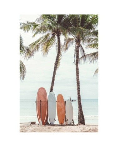 Tableau sur toile surf et palmier 45x65cm
