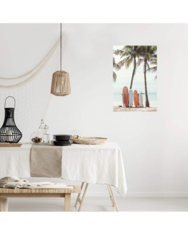 Tableau sur toile surf et palmier 45x65cm