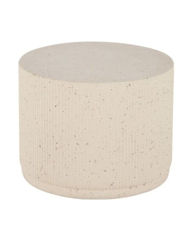 Bout de canapé effet terrazzo beige