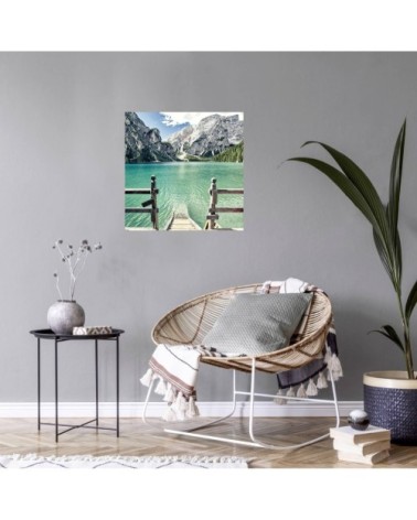 Tableau sur toile escalier du lac 65x65cm