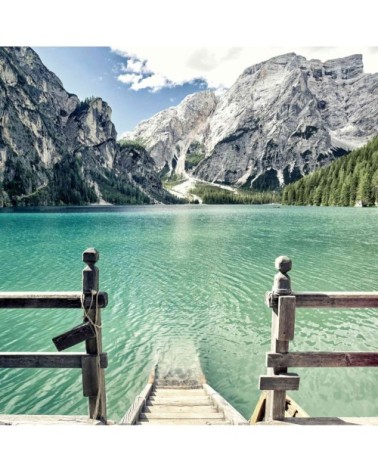 Tableau sur toile escalier du lac 30x30cm